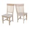 International Concepts Set of Two Slat Back Chair, Unfinished C-65P - alternate 9